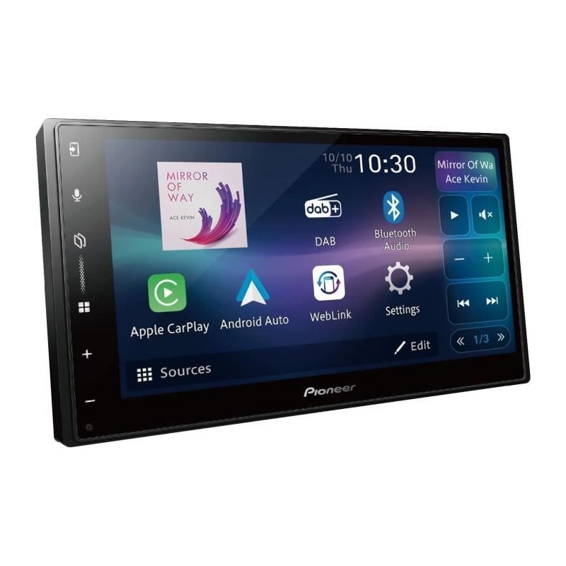 Autoradio multimédia - PIONEER - Ecran 7- 2DIN - DAB - USB - Entrée