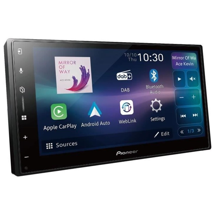 Autoradio multimédia - PIONEER - Ecran 7- 2DIN - DAB - USB - Entrée caméra de recul - Apple CarPlay sans fil - Android Auto Autoradio multimédia - PIONEER - Ecran 7- 2DIN - DAB - USB - Entrée caméra de recul - Apple CarPlay sans fil - Android Auto