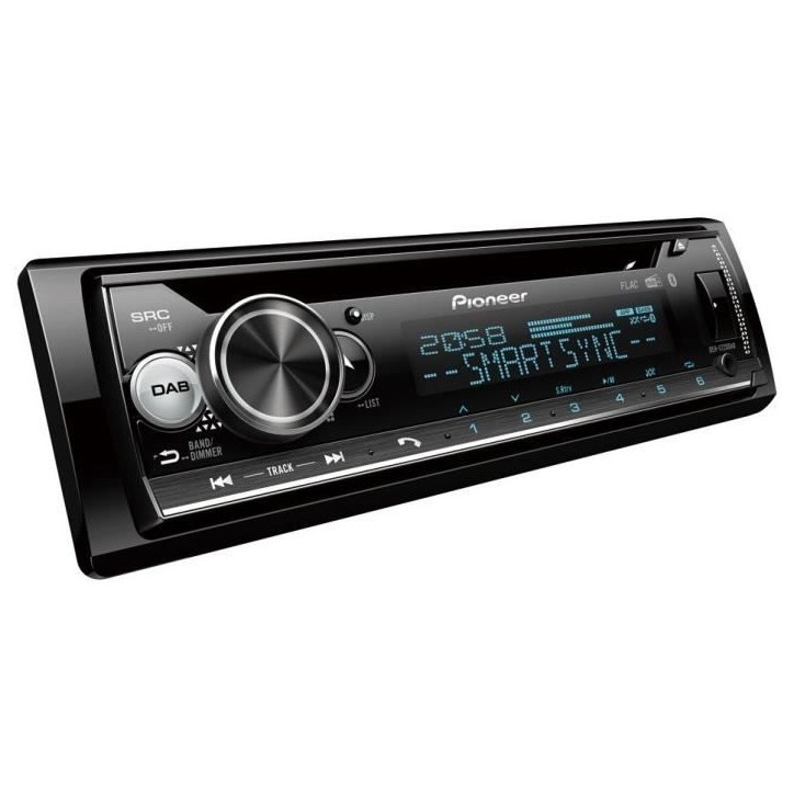 Autoradio - PIONEER - 1DIN - CD - Bluetooth - DAB - USB - Connecté via application Pioneer Smart Sync Autoradio - PIONEER - 1DIN - CD - Bluetooth - DAB - USB - Connecté via application Pioneer Smart Sync