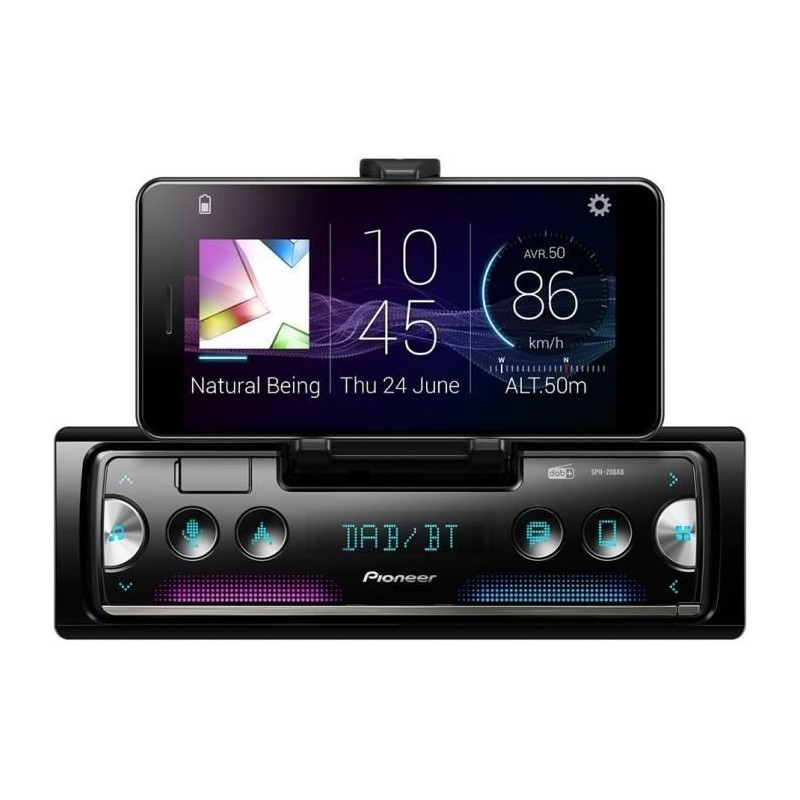 Autoradio - PIONEER - 1DIN - Support smartphone intégré - Bluetooth