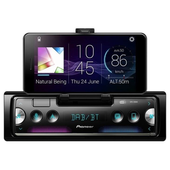 Autoradio - PIONEER - 1DIN - Support smartphone intégré - Bluetooth - DAB - USB - Connecté via application Pioneer Smart Sync Autoradio - PIONEER - 1DIN - Support smartphone intégré - Bluetooth - DAB - USB - Connecté via application Pioneer Smart Sync
