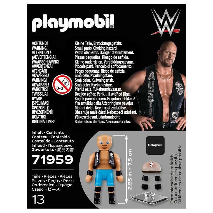 PLAYMOBIL 71959 WWE « Stone Cold » Steve Austin