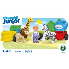 PLAYMOBIL Junior 72084 Train des animaux