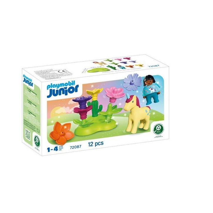 PLAYMOBIL 72087 Jardin des licornes, Playmobil Junior, Des 12 mois