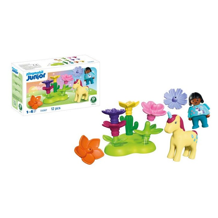 PLAYMOBIL 72087 Jardin des licornes, Playmobil Junior, Des 12 mois