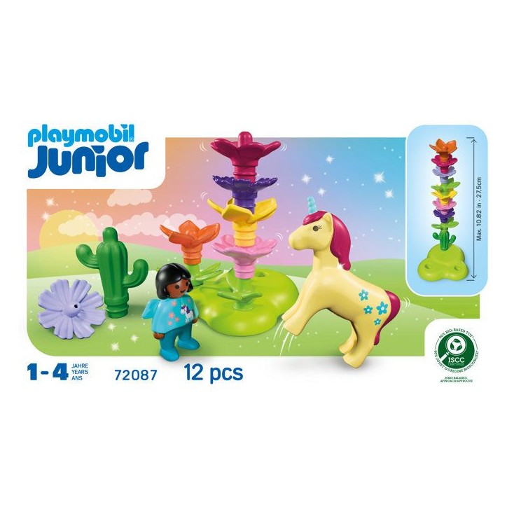 PLAYMOBIL 72087 Jardin des licornes, Playmobil Junior, Des 12 mois