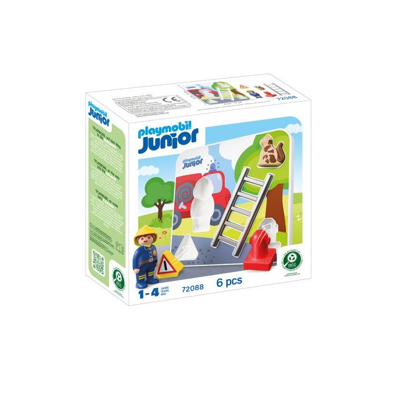 PLAYMOBIL Junior 72088 Puzzle pompiers
