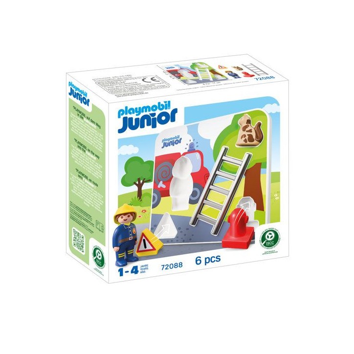 PLAYMOBIL Junior 72088 Puzzle pompiers