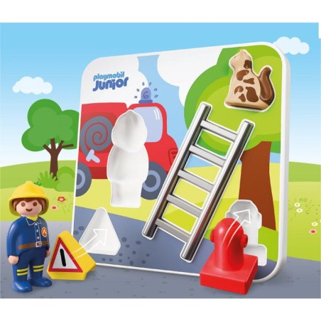 PLAYMOBIL Junior 72088 Puzzle pompiers