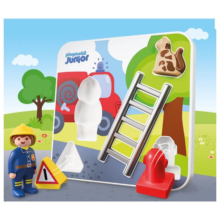 PLAYMOBIL Junior 72088 Puzzle pompiers