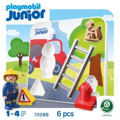 PLAYMOBIL Junior 72088 Puzzle pompiers