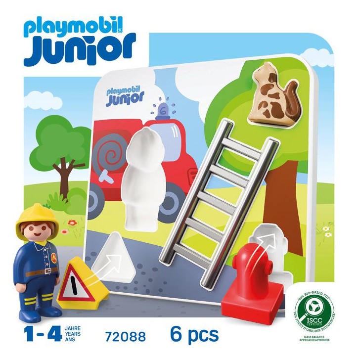 PLAYMOBIL Junior 72088 Puzzle pompiers