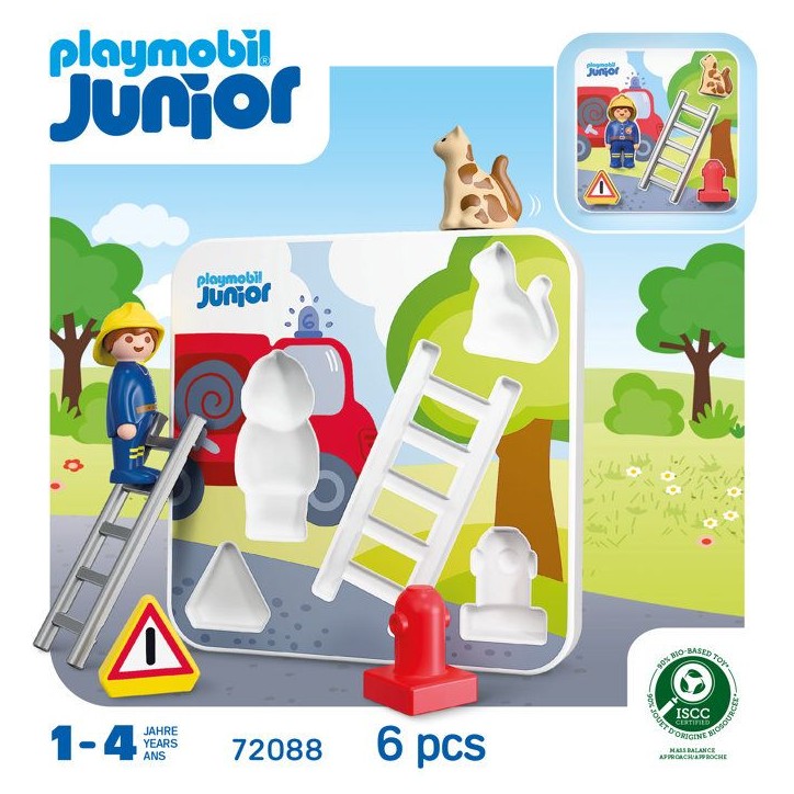 PLAYMOBIL Junior 72088 Puzzle pompiers