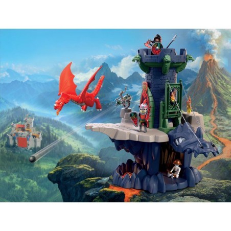 PLAYMOBIL 72113 Tour des chevaliers du Dragon, Adventure les chevaliers, 70 pieces, des 4 ans