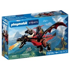 PLAYMOBIL 72114 Dragon noir & chevalier, Adventure les chevaliers, 18