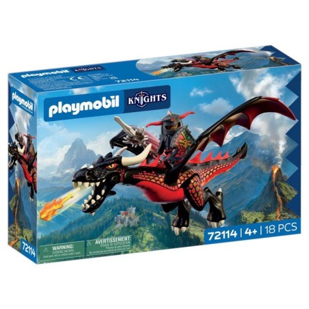PLAYMOBIL 72114 Dragon noir & chevalier, Adventure les chevaliers, 18