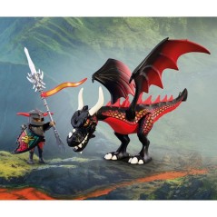 PLAYMOBIL 72114 Dragon noir & chevalier, Adventure les chevaliers, 18