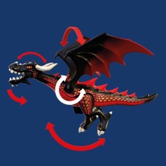 PLAYMOBIL 72114 Dragon noir & chevalier, Adventure les chevaliers, 18