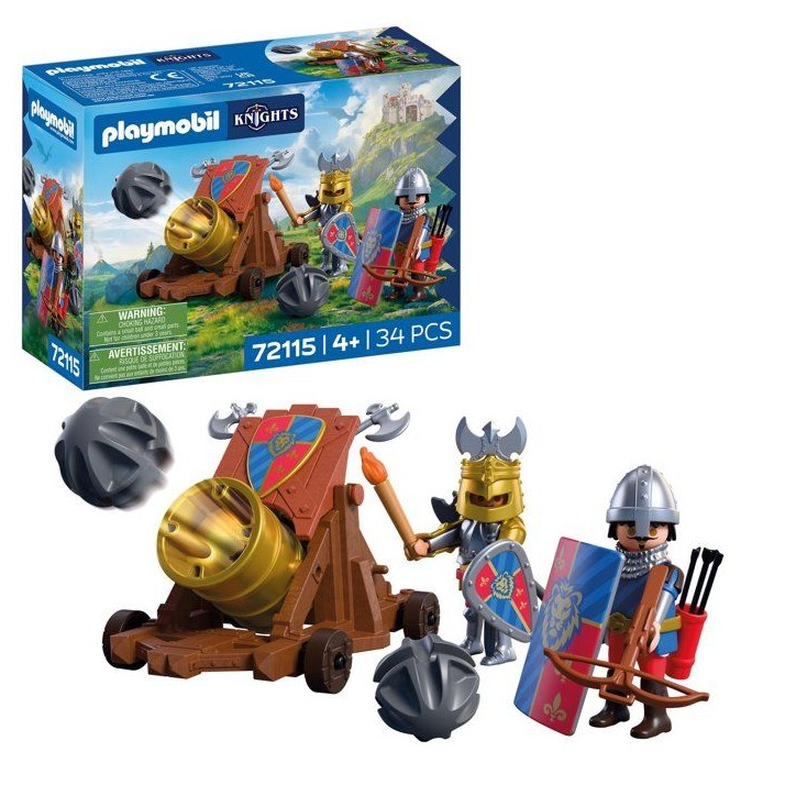 PLAYMOBIL 72115 Canon des chevaliers du Lion, Adventure les chevaliers, 34 pieces, des 4 ans PLAYMOBIL 72115 Canon des chevaliers du Lion, Adventure les chevaliers, 34 pieces, des 4 ans