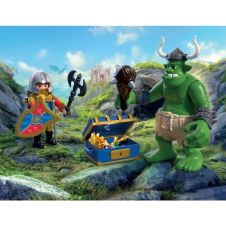PLAYMOBIL 72116 Troll et trésor chevaliers du Lion, Adventure les chevaliers, 23 pieces, des 4 ans