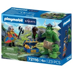 PLAYMOBIL 72116 Troll et trésor chevaliers du Lion, Adventure les che