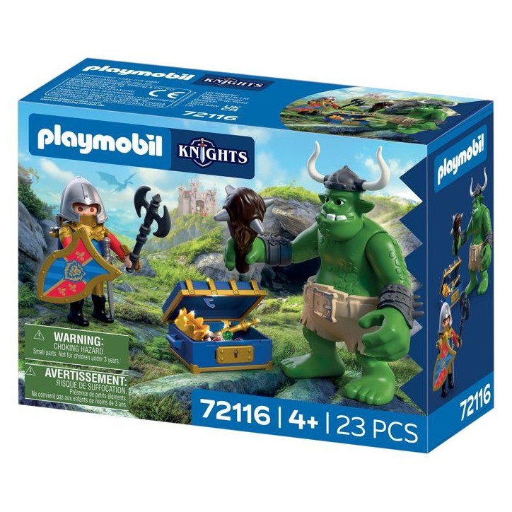 PLAYMOBIL 72116 Troll et trésor chevaliers du Lion, Adventure les chevaliers, 23 pieces, des 4 ans PLAYMOBIL 72116 Troll et trésor chevaliers du Lion, Adventure les chevaliers, 23 pieces, des 4 ans