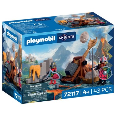 PLAYMOBIL 72117 Catapulte des Chevaliers du Dragon, Adventure les chev