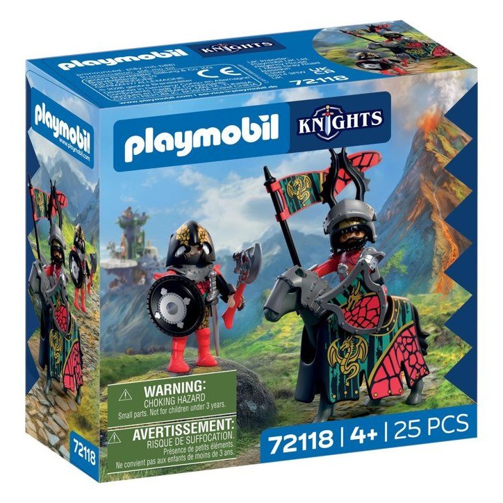 PLAYMOBIL 72118 Chef des Chevaliers du Dragon, Adventure les chevaliers, 25 pieces, des 4 ans
