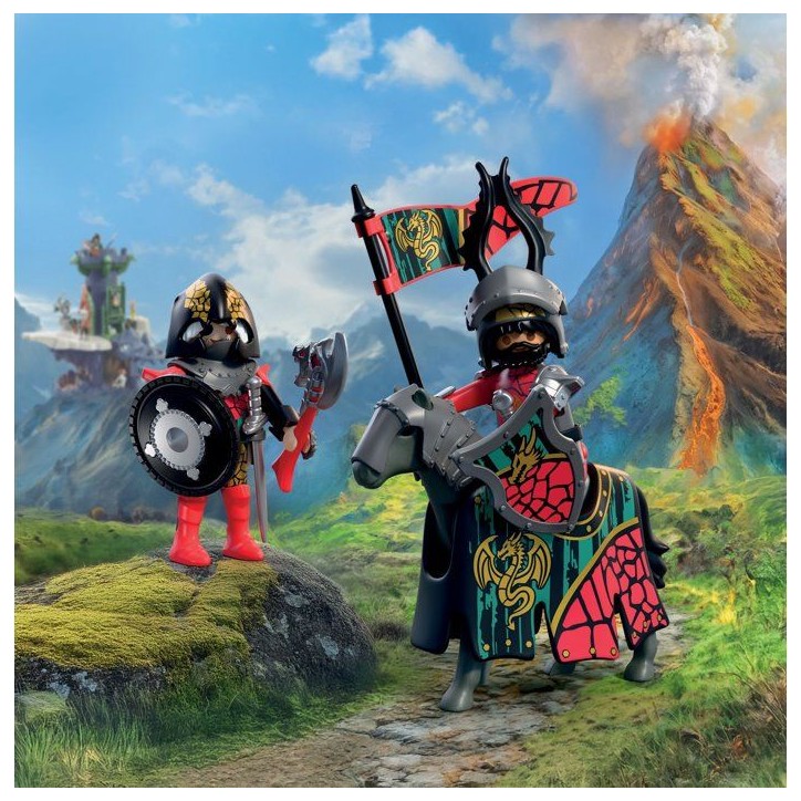 PLAYMOBIL 72118 Chef des Chevaliers du Dragon, Adventure les chevaliers, 25 pieces, des 4 ans