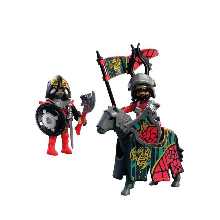 PLAYMOBIL 72118 Chef des Chevaliers du Dragon, Adventure les chevaliers, 25 pieces, des 4 ans