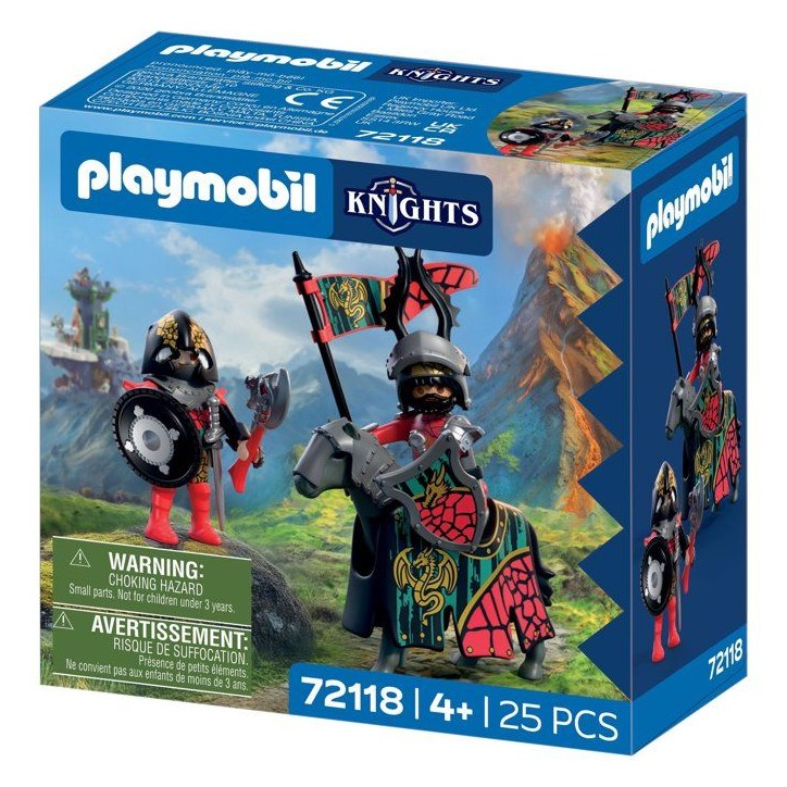 PLAYMOBIL 72118 Chef des Chevaliers du Dragon, Adventure les chevaliers, 25 pieces, des 4 ans