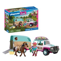 PLAYMOBIL I love horses 72129 Véhicule avec remorque a chevaux