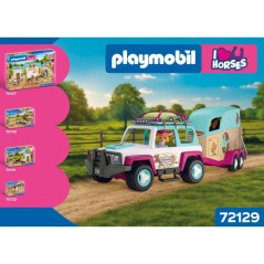 PLAYMOBIL I love horses 72129 Véhicule avec remorque a chevaux