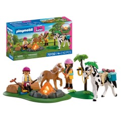 PLAYMOBIL I love horses 72132 Balade a cheval et feu de camp