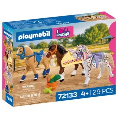 PLAYMOBIL I love horses 72133 Collection de trois chevaux