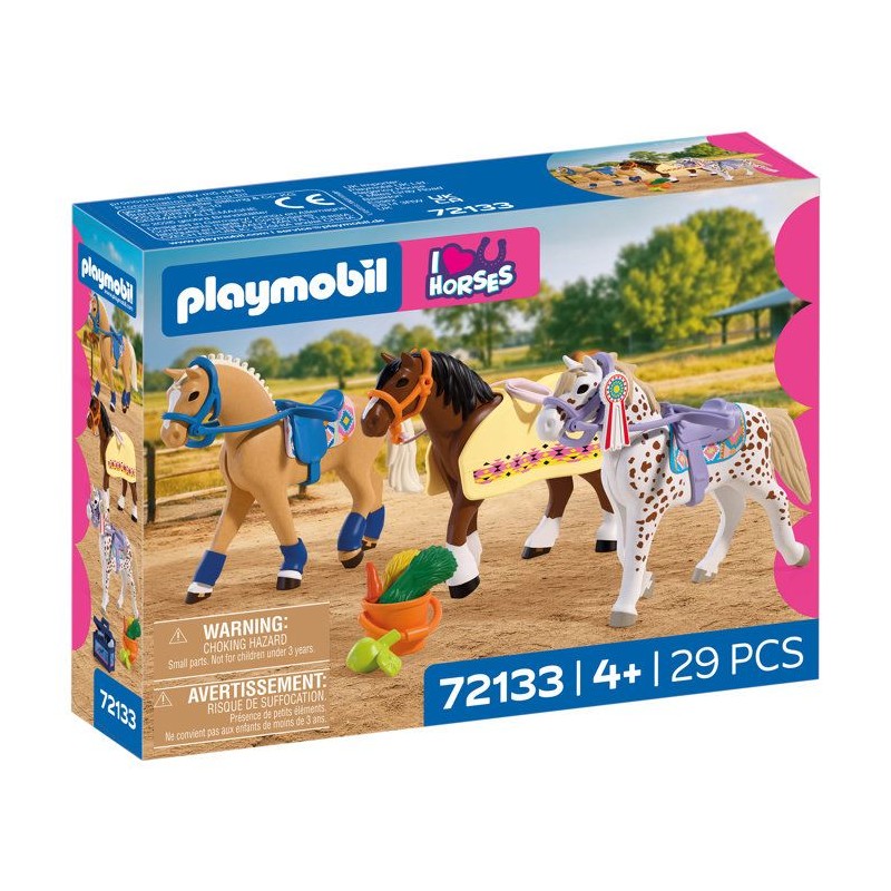 PLAYMOBIL I love horses 72133 Collection de trois chevaux