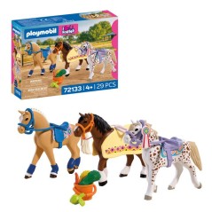 PLAYMOBIL I love horses 72133 Collection de trois chevaux