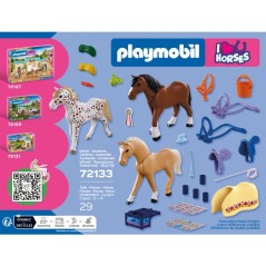 PLAYMOBIL I love horses 72133 Collection de trois chevaux