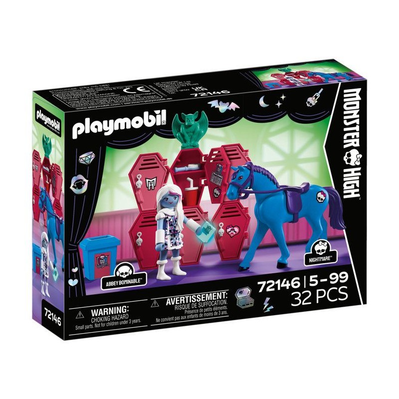 PLAYMOBIL 72146 Monster High Abbey casiers et cheval, des 4 ans