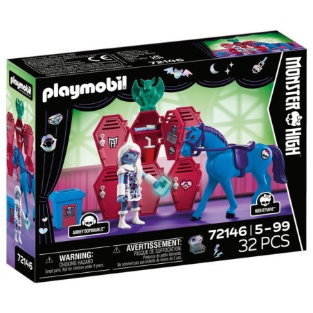 PLAYMOBIL 72146 Monster High Abbey casiers et cheval, des 4 ans