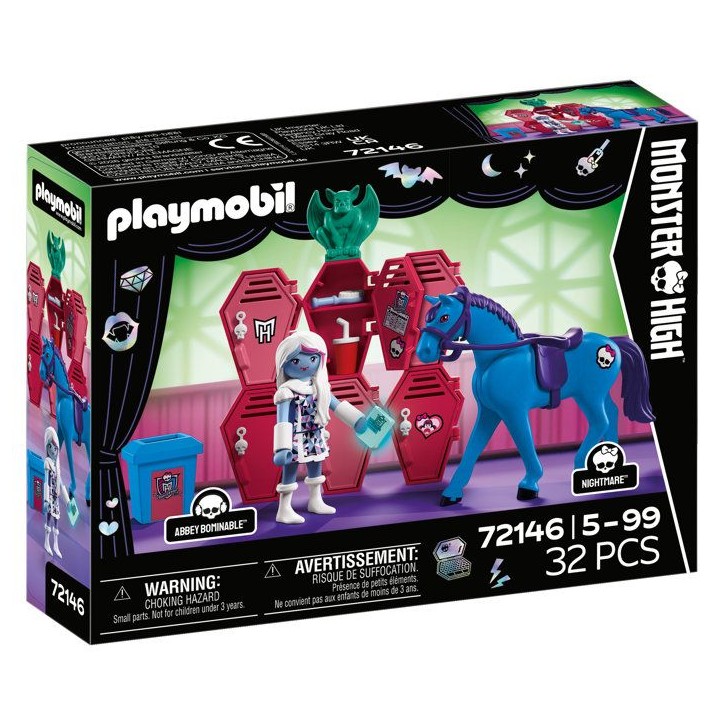 PLAYMOBIL 72146 Monster High Abbey casiers et cheval, des 4 ans