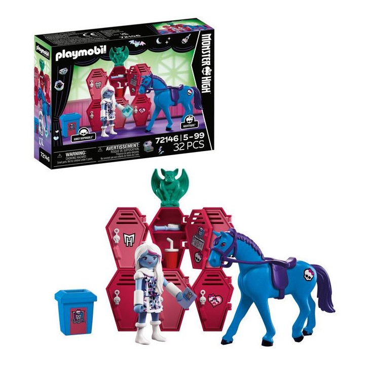 PLAYMOBIL 72146 Monster High Abbey casiers et cheval, des 4 ans