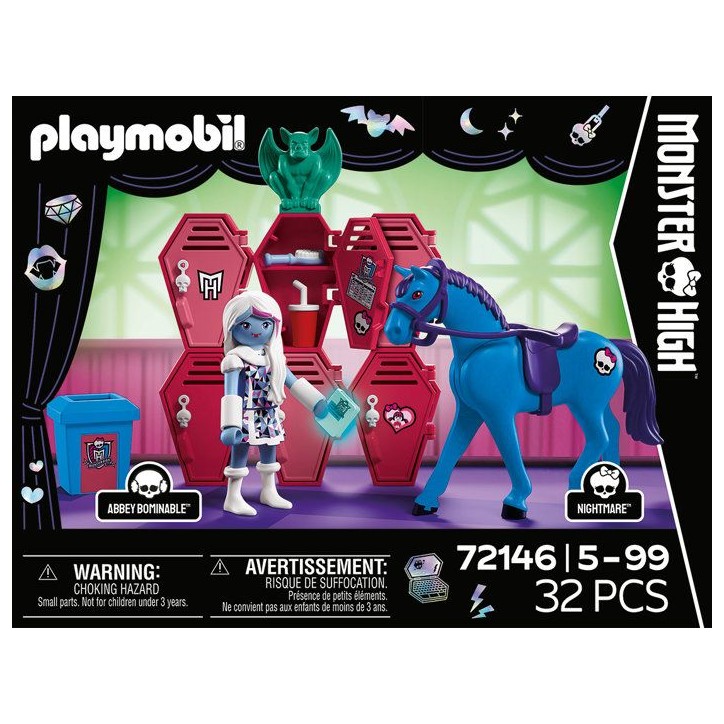 PLAYMOBIL 72146 Monster High Abbey casiers et cheval, des 4 ans