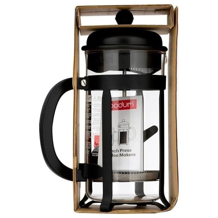 Cafetiere a piston - BODUM - Java - Monture et couvercle en plastique - 8 tasses - 1 l - Noir Cafetiere a piston - BODUM - Java - Monture et couvercle en plastique - 8 tasses - 1 l - Noir