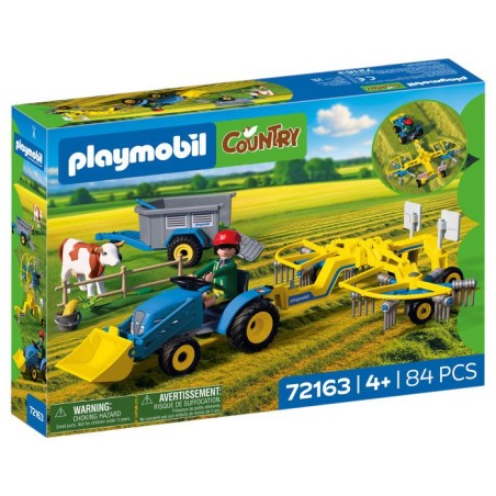 PLAYMOBIL Country 72163 Petit tracteur avec andaineur a foin