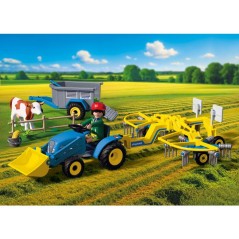 PLAYMOBIL Country 72163 Petit tracteur avec andaineur a foin