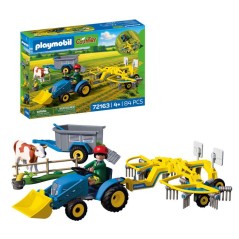 PLAYMOBIL Country 72163 Petit tracteur avec andaineur a foin