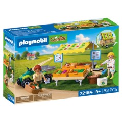 PLAYMOBIL Country 72164 Stand de légumes au marché et quad