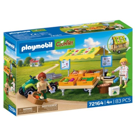 PLAYMOBIL Country 72164 Stand de légumes au marché et quad