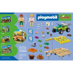 PLAYMOBIL Country 72164 Stand de légumes au marché et quad